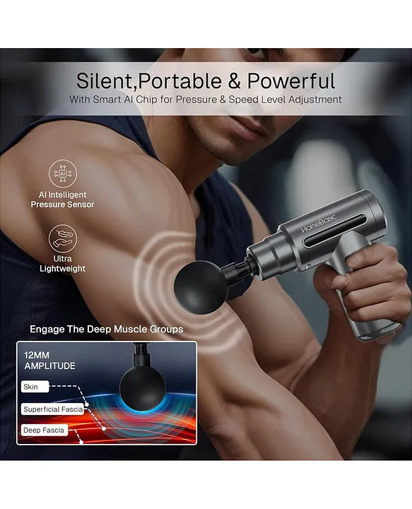 Deep Tissue Massage Gun – Rechargeable Muscle Recovery Massager