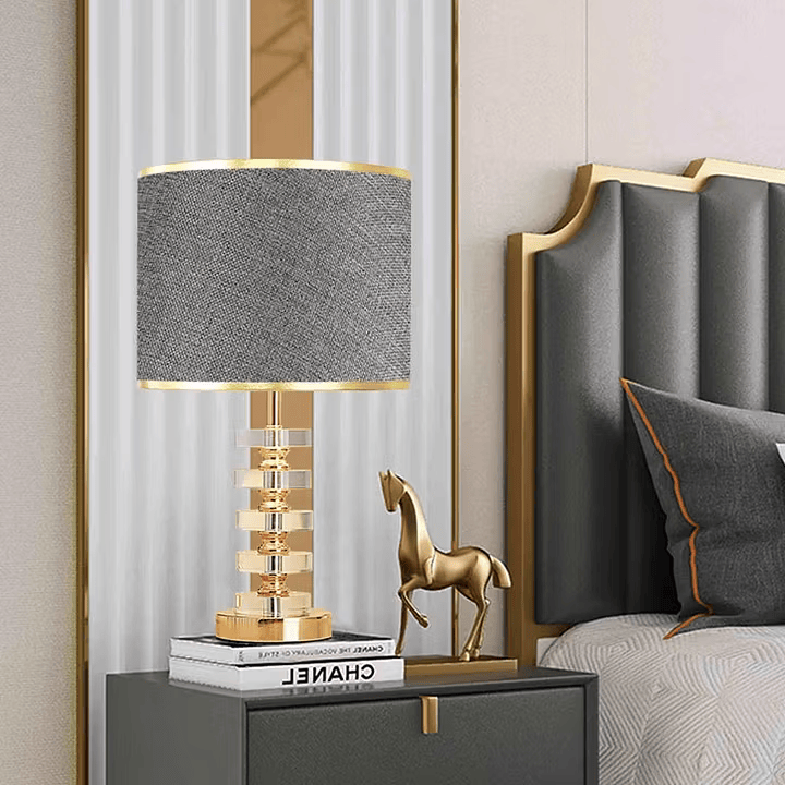 Luxury Crystal Pillar Table Lamp