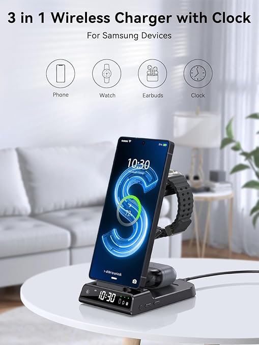 Ultimate 3-in-1 Wireless Charging Station for Samsung Galaxy