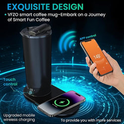 VFZO Smart Self-Heating Coffee Mug & Wireless Charging Station