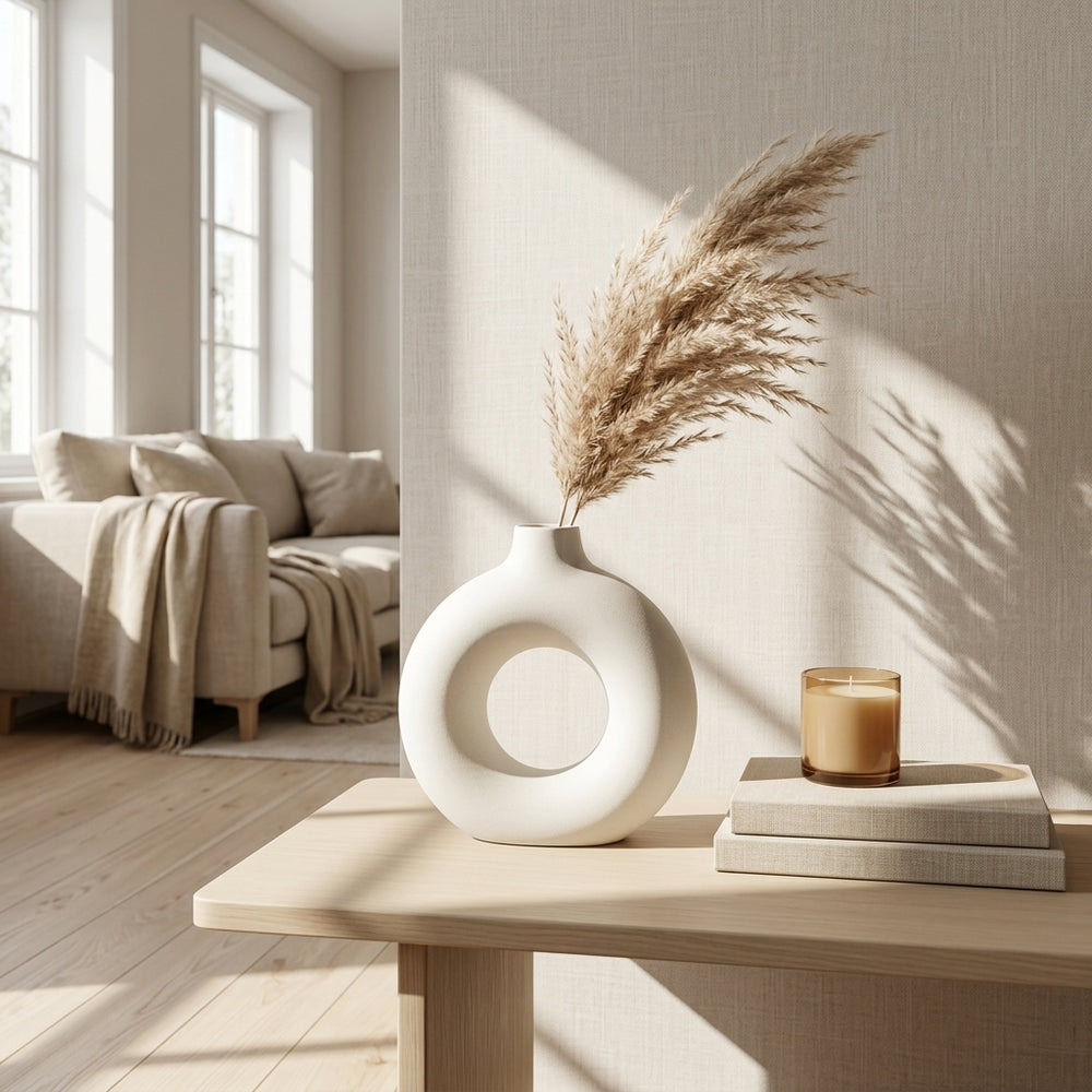 Nordic Ceramic Vase – Minimal Luxury Home Decor